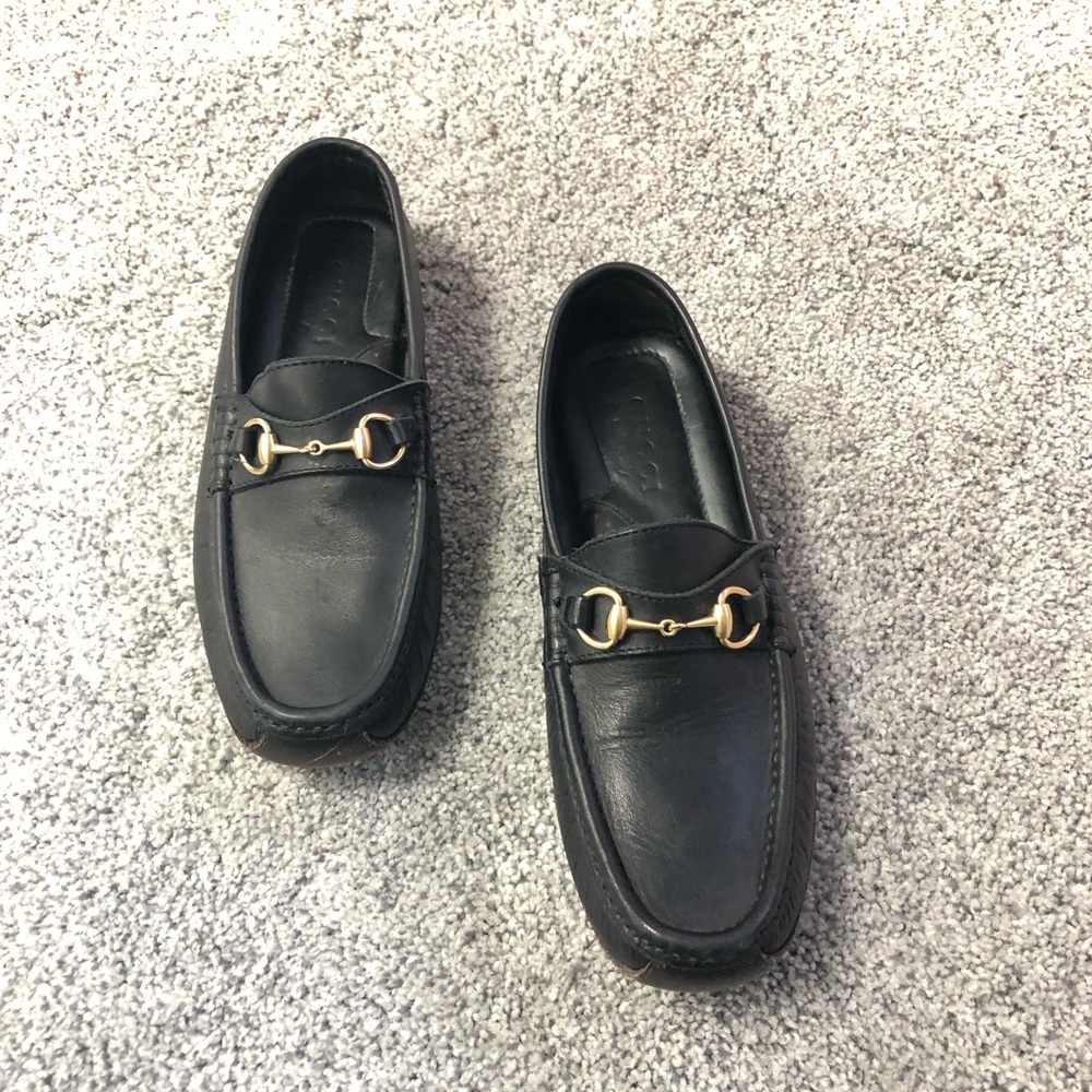 Gucci Black/ Brown Horsebit Loafers